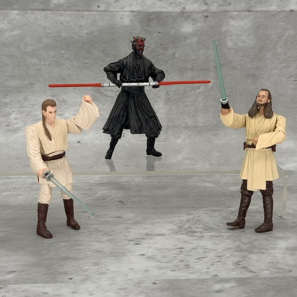 Hasbro Other - Star Wars Phantom Menace Obi-Wan & Qui-Gon vs Darth Maul Duel of the Fates